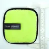 Återanvändbar Makeup Clean Sponge Remover Pads Bomullservetter Mikrofiberduk med RETAIL PACITY Rengöringsverktyg 10 * 10cm