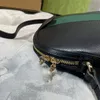 En çok satan tasarımcı omuz çantaları gerçek deri lady çanta klasik stil crossbody sade metalik iplik mektup zincirleri fermuar yumuşak tuval marmont mm boyutu siyah