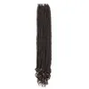 Extensões de cabelo sintético crochet cabelo pré-loop dread loces alma goddess endireitado novo estilo ombre marrom back cor