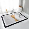 195 * 145 cm Simple Nordic Cartoon Animal Padded Baby Play Mat Ontwikkelen Nursery Antislip Tapijt Tapijt Veiligheid Slaapkamer Speelgoed LJ201114