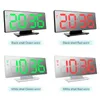 Réveil numérique LED Miroir Horloges électroniques Multifonction Grand écran LCD Horloge de table numérique avec calendrier de température 201120