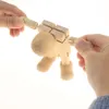 ペグ人形の手足運動可能な木製ロボットおもちゃ木材人形diy子供用絵画用手作り白い胚の人形ZC3391