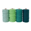 Decoratieve Supply Wrapping Garen 3mm x 100M Katoenen Koord 3 Stuks Veel Kleurrijke Touw Draad ed Macrame String DIY Handgemaakte Thuis Wed2843