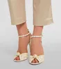 豪華な夏のサンダルドレスシューズマイゼルパール装飾されたサンダル靴アンクルストラップ女性エレガントデザイナーブランドマイゼルハイヒールレディーコンフォートフォーアーEU35-43