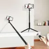 Luz LED Selfie Anel Luz fotográfica de iluminação fotográfica com lâmpada de círculo Bluetooth Shutter Tripé Suporte para vídeos de streaming ao vivo