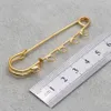 10 stks / partij Wit Vergulde Metalen Broche Pins Nedles Charm Dangles Hangs Broches DIY Sieraden Maken Accessoire Bevindingen