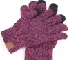 6 Colors Knitted Gloves Man Woman Solid Winter Warm Portable glove outdoor sports Five Fingers Touch Screen Gloves For iphone 12 p6596769