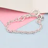 NEW Chunky Infinity Knot Chain beaded strands Bracelet Women Girl Gift Jewelry for Pandroa 925 Sterling Silver Hand Chain bracelet8426965