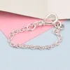 NOUVEAU Chunky Infinity Knot Chain brins de perles Bracelet Femmes Fille Cadeau Bijoux pour Pandroa 925 Sterling Silver Hand Chain bracelet3478120