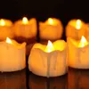 O chá do temporizador ilumina 6 ou 12 velas cintilantes sem chama com temporizador, conjunto de velas led, velas eletrônicas da bateria com temporizador