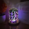 New Fire Tree Silver Flower 3D Colorful Glass Table Lamp Wooden Creative Bedside Light Light Starry Sky Decoration Table Lamp4721091