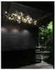 Post-Moderne Lampen Hotel Restaurant Goud Chrome Brance Gypsophila Hanglamp Lamp Creatieve Firefly Crystal Caffee Kroonluchter LED