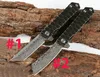 Ny ankomst VG10 Damascuss Stålblad Flipper Folding Kniv Black Stone Wash Steel Handle Ball Bearing Fast Open EDC Pocket Knives