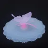 cute butterfly silicone cup cover lids leakproof coffee tea suction lid cap airtight seal cup covers kitchen tools5949452