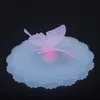 cute butterfly silicone cup cover lids leakproof coffee tea suction lid cap airtight seal cup covers kitchen tools6054157