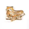 Pins, Brooches 50/100pcs Rollerskate Skate Shoes Gold Tone Clear Rhinestone Brooch Pin For Gift