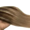 Sy in dubbla inslagshårbuntar Slik raka höjdpunkter färg Brazilian Human Hair Weave Extensions Ombre Remy Hair Bundle 100g