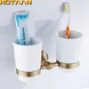 glass toothbrush holder set