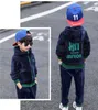 Jungen Herbst Winter Sport Anzug Kinder Kleidung Set Mädchen Dicke Samt Hoodies + Hosen 2 stücke Kinder Trainingsanzug 3-10Y Sweatsuit LJ200915