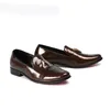 Mężczyźni Mokasyny Prawdziwej Skóry Luksusowy Slip On Mens Loafer Buty Brown Włoski Dress Mokasyny Mężczyźni Mokasyny