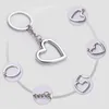 Romantic Heart Shaped Keychain Metal Couple Keychain Personality Luggage Decoration Keyring Pendant Gift Supplies