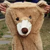 130cm macio americano gigante urso brinquedo de pele grandes animais ursos casaco para namorada dia dos namorados presente animal pelúcia casacos