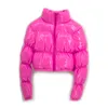 Atxyxta puffer jas bijgesneden parka bubbel jas winter vrouwen mode kleding zwart rood paars roze groen blauw zilver xxl 201214