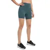 lu-067 T-line Free Yoga Align Shorts Double Side Ground Tight Elastic Sports Fitness Pantalons Gym Vêtements Femmes Running Bike Tennis Beach Shorts