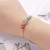 Juego de 2 pulseras con cuentas de ojo malvado de mano de Animal para mujeres y niñas, fiesta de cumpleaños, regalo de Navidad