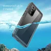 Cajas de teléfono móvil a prueba de agua IP68 para Samsung Galaxy Note20 ultra transparente Híbrido a prueba de nieve Híbrido Redpepper Dot Bolsas de natación