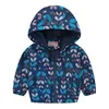 Crianças Roupas Meninas Outerwear Jaquetas Crianças Com Capuz Zipper Windbreaker Casaco Infantil Impermeável Moda Imprimir Hoodies para Meninos LJ200828