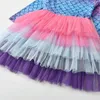 VIKITA Kids Tutu Dress for Girls Manica lunga Party Prom Vestidos Toddlers Mermaid Unicorn es Princess Autumn 220309