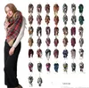 179 colori inverno triangolo sciarpa tartan sciarpa sciarpa donna plaid coperta sciarpa nuovo designer acrilico scialli di base scialli da donna sciarpe da donna