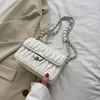 حقيبة كروسبودي مطوي حقيبة crossbody 2021 جديد جودة عالية بو الجلود مصمم المرأة حقيبة يد لؤلؤة سلسلة الكتف رسول حقيبة