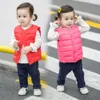 Bebê outono inverno menino crianças outerwear casacos para meninas colete infantil algodão para baixo sem mangas crianças jaqueta quente8739114