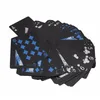 Waterproof PVC Pocker Game Plastic Playing Cards Set Trend 54pcs Deck Classic Tricks Tool Pure Color Black Box-packeda03a19