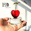 H&D Crystal Fruit Napoleon Cherry Shape Figurine Ornament Home Decor Red Figurine Party Birthday Christmas Gifts Table Souvenir T200710