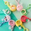 1pc cartoon dispenser kawaii siliconen hand sanitizer houder navulbare container reizen draagbare vloeibare zeep sleutelhanger voor tas