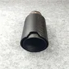 Inlet 63mm Full Matte Black M Performance Carbon Exhaust Muffler Tips Auto Car Tail Pipes 1PCS