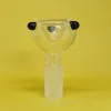 DHL 14mm manlig trattglasskål bitar Hookah Filter Gemensamma adapter Righandtag Kvarts Nageltillbehör för BEAKER BONG Vattenrör