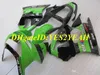 Kit de carénage de moto personnalisé pour KAWASAKI Ninja ZX6R 636 98 99 ZX 6R 1998 1999, ensemble de carénages ABS vert brillant noir + cadeaux KP04