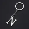 26 English initial key ring metal alphabet Letter keychain handbag hangs fashion jewelry will and sandy