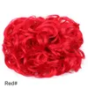 Nieuwe aankomst mode kleuren pom-pom haarbal kleurrijke verlenging kunstmatige haren Chignons vastgesteld door dubbele zijkanten clips