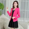 Wholesale Spring Women Slim Blazer Coat 2019 Plus Size Casual Jacket Long Sleeve One Button Suit Lady Blazers Work Wear TOP T200319