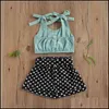 Clothing Sets Baby & Kids Baby, Maternity 1-6Years Toddler 2Pcs Fashion Set Girl Sleevless V-Neck Solid Vest Top Heart Printed Shorts Drop D