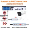 H.265 + 8CH 5MP POE Security Camera Systeem Kit Audio Record RJ45 5MP IP-camera Outdoor Waterdichte CCTV Video Surveillance NVR Kit met 3TBHDD