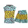 UJWI mode hommes chemise impression 3D coloré léopard Sport pantalons hauts deux pièces ensemble unisexe sous-vêtement été capuche débardeur fournisseurs G1222