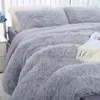 Modern Luxurious Plush Faux Fur Bedding Sets Solid Color Velvet Winter Duvet Cover with Pillowcase Twin Queen Size6219046