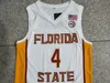 Maglie da basket NCAA vintage n. 4 Scottie Barnes cucite College Red 4 Barnes University Jersey Camicie S-XXL
