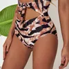 Xi Ze Europäischer und amerikanischer Leopardenmuster-Badeanzug, gebänderter Bikini, Damen-Sexy-Einteiler-Badeanzug, heißer Verkauf